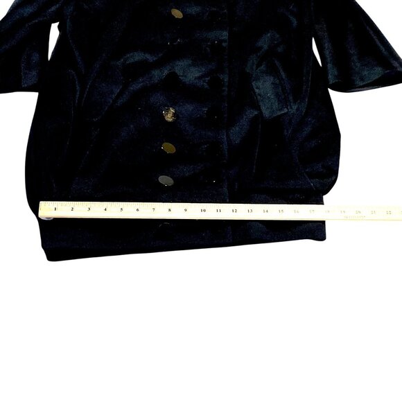 Catherine Malandrino Coat Womens 40 US 4 Black Angora Balloon Pea Couture VTG - Picture 10 of 16